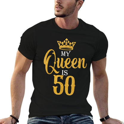 My Queen Is 50 Years Old 50th Birthday Gifts For Wife Women  Vintage-inspired T-Shirt