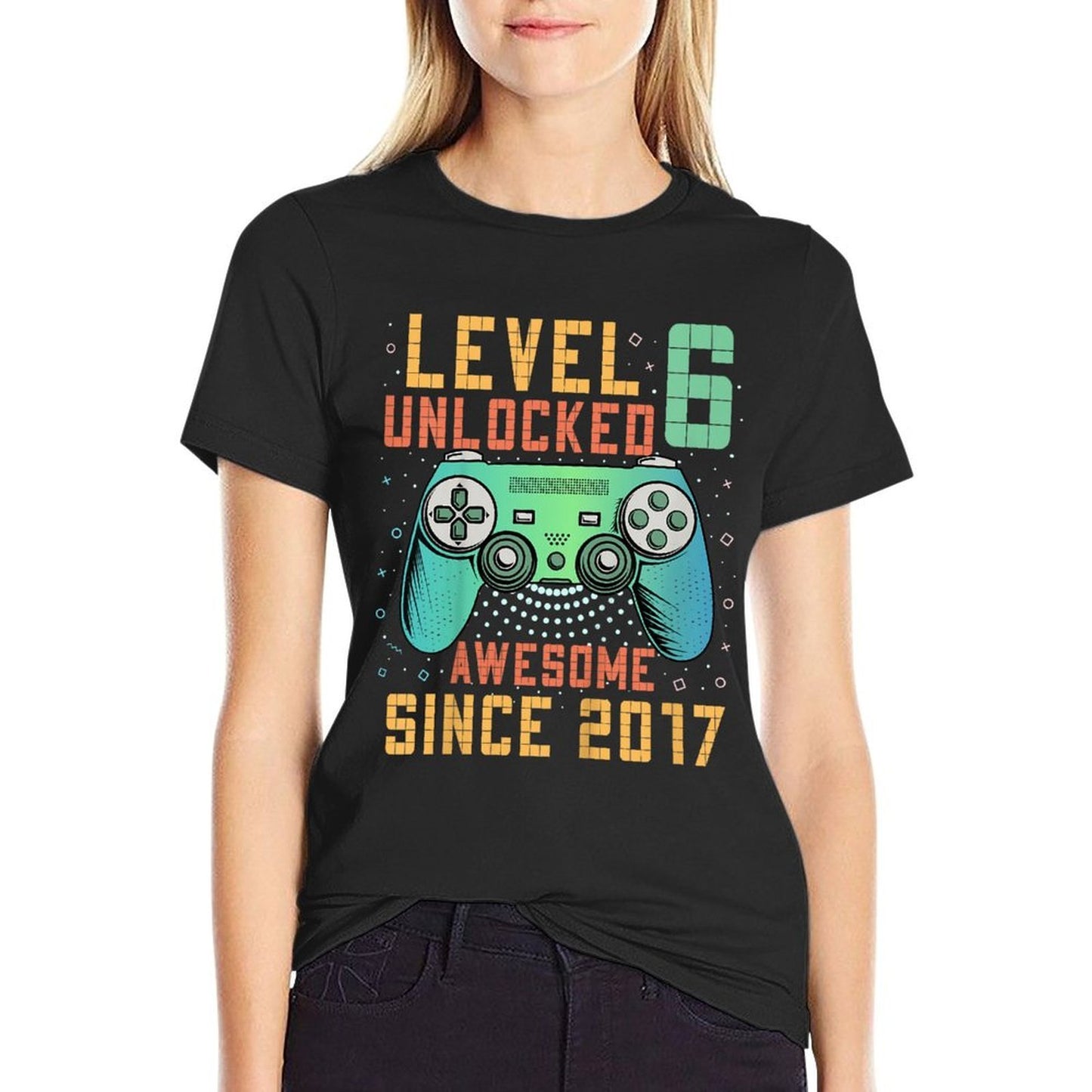 Level 6 Unlocked 6th Birthday 6 Year Old Boy Gifts Gamer Comfortable T-Shirt