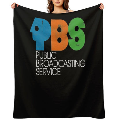 PBS Vintage Logo Distressed Multi-functional Throw Blanket
