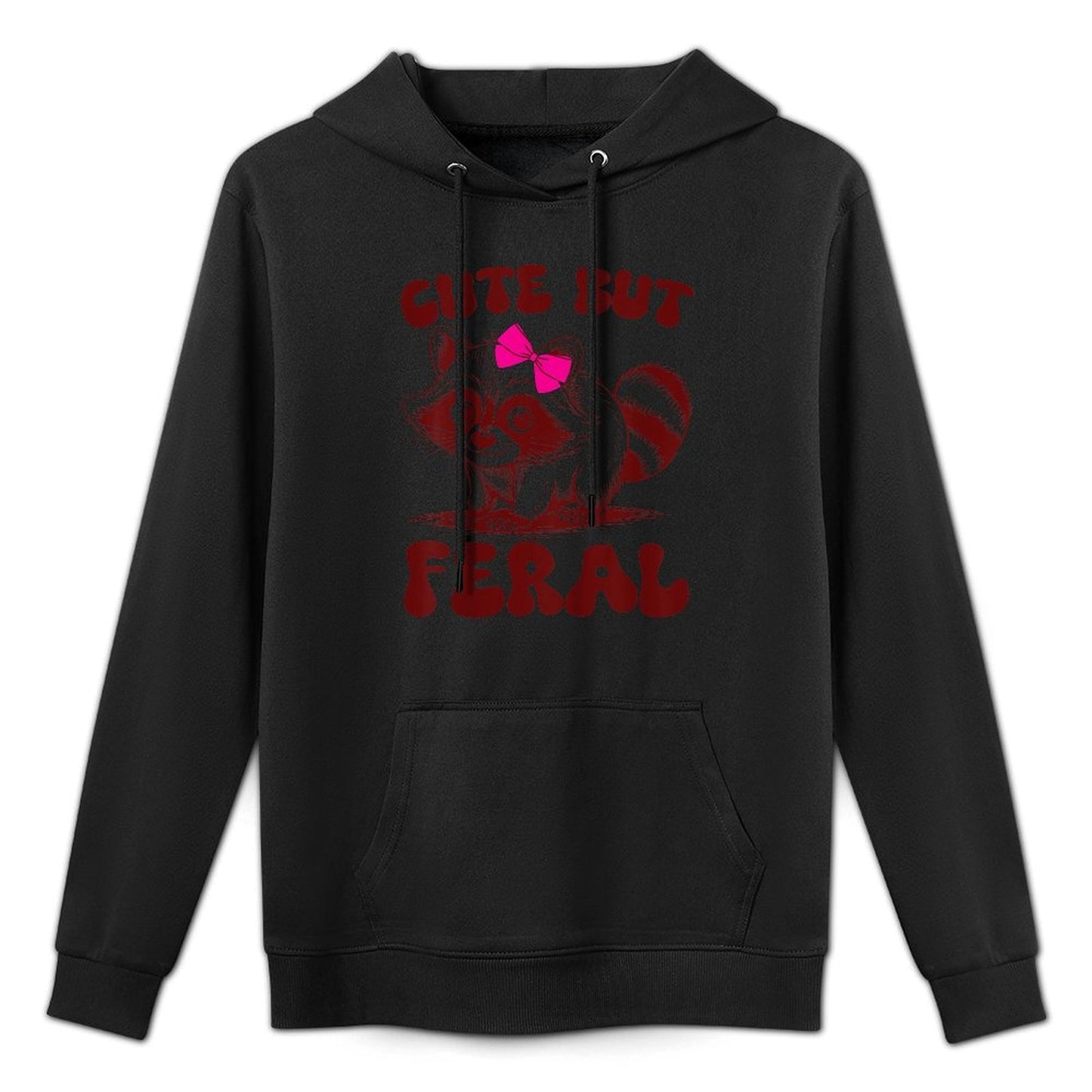 Kids Toddler Girl Raccoon-Shirt Funny Cute But Feral Trash-Panda Layering Staple Hoodie