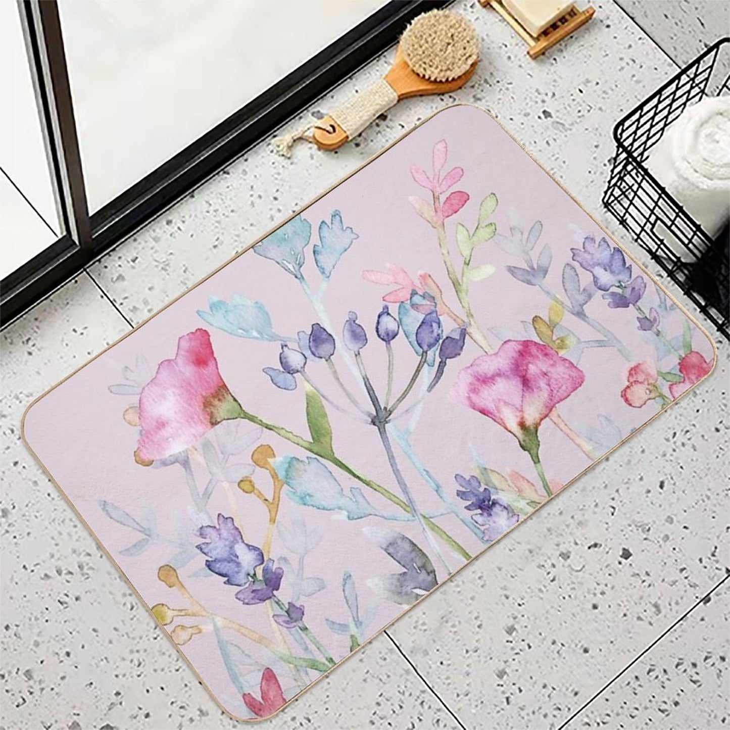 Flower Field II  Versatile Bath Mat