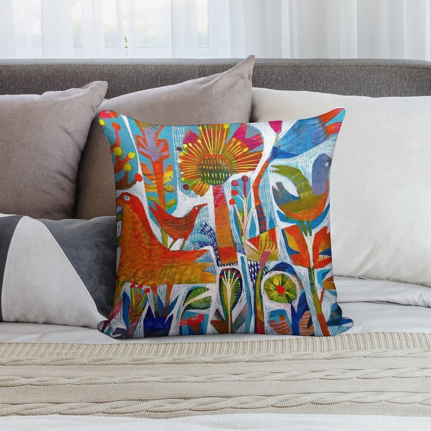 Sunny Day Soft Durable Construction Throw Pillow
