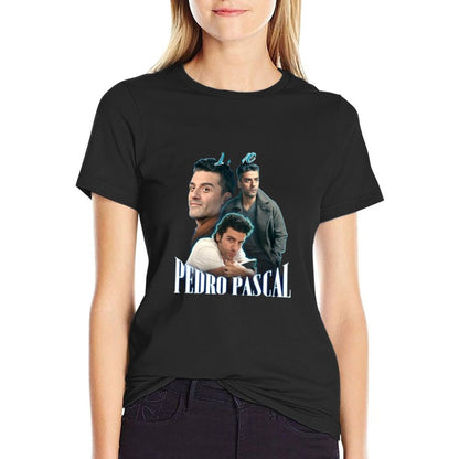 I Love Pedro Pascal Oscar Isaac Cursed Fan Collage  Polyester Blend T-Shirt
