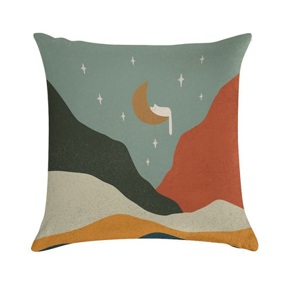 Cat Landscape 203 Soft Easy Maintenance Throw Pillow