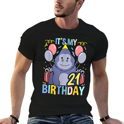 Its My 21st Birthday Gorilla Monkey  Summer-ready Fabric T-Shirt