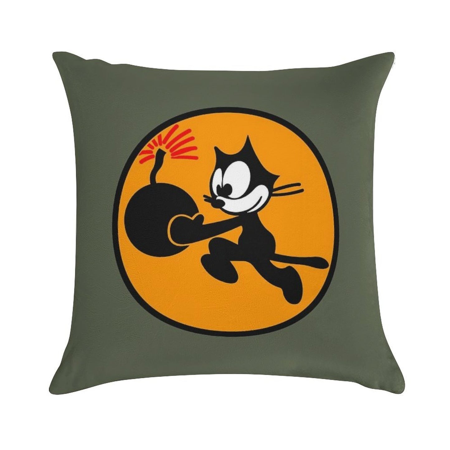 USN VFA-31 Strike Fighter Squadron - Tomcatters - Clean Style Soft High-Density Material Throw Pillow