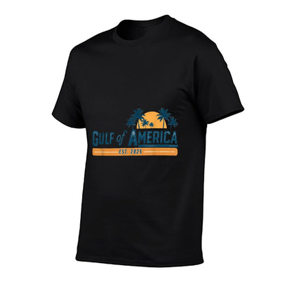 Vintage Gulf Of US America 2025 American Flag Gulf Mexico Comfortable T-Shirt