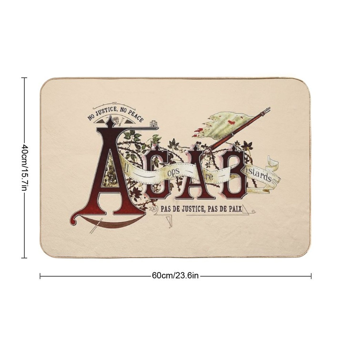 Vintage ACAB - Anti Police Action  Absorbent Bath Mat