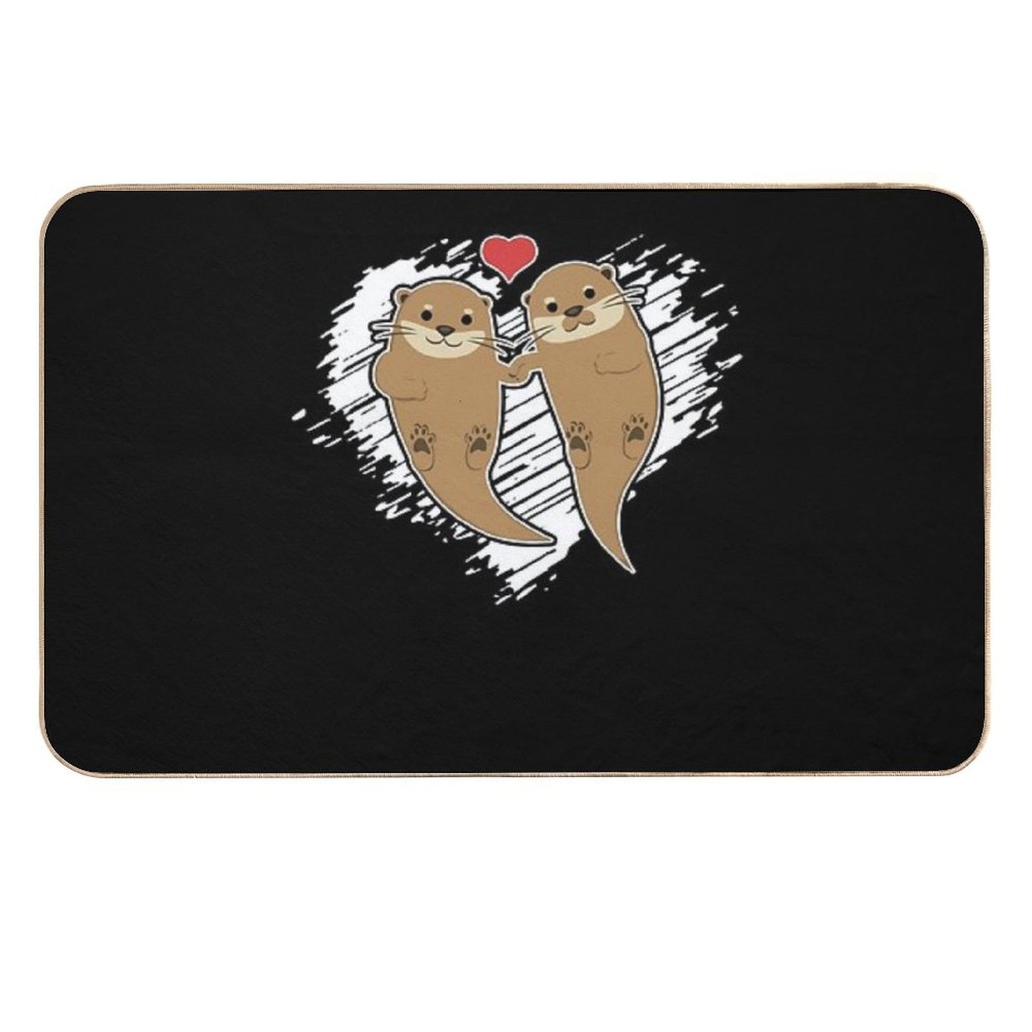 Otter - Otters In Love  Eco-Friendly Bath Mat