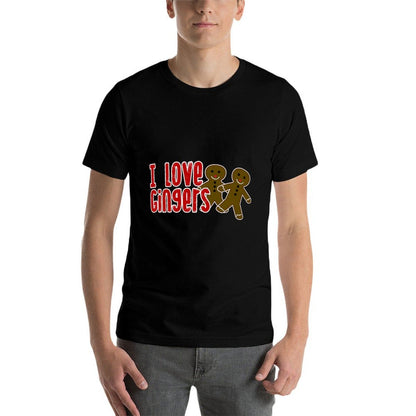 Christmas I Love Gingers Gingerbread Men  Trendy Pattern T-Shirt