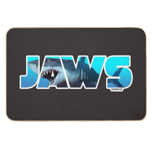 Jaws Movie Lettering. Birthday Party Gifts. Officially Licensed Merch.  Slip-Resistant Bath Mat