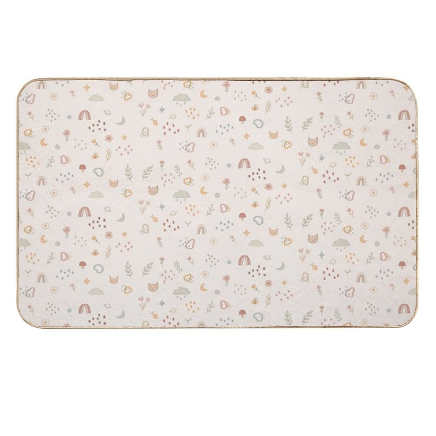 Cute Doodle Pattern  Long-Lasting Bath Mat