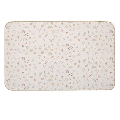 Cute Doodle Pattern  Long-Lasting Bath Mat