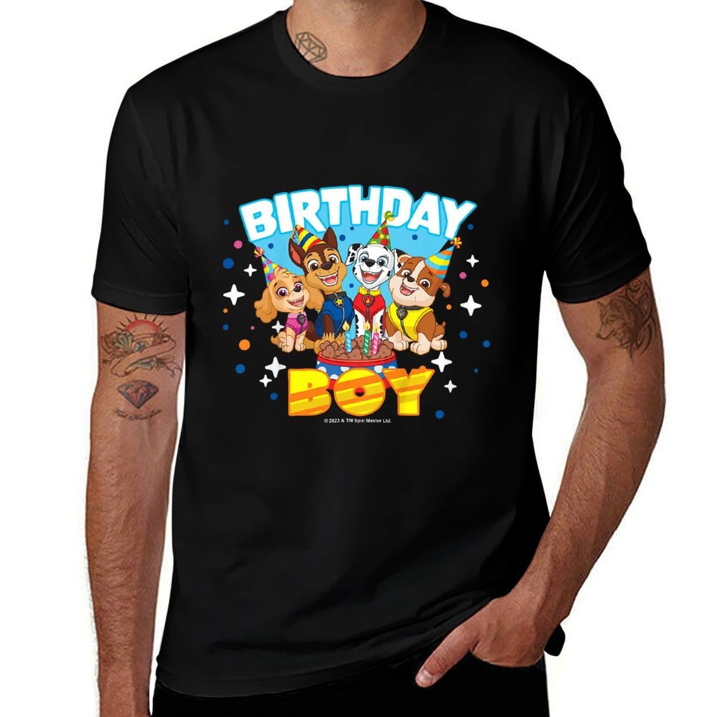 Kids PAW Patrol Birthday Boy Friendly Group Celebration  Relaxed-fit T-Shirt