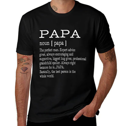 Papa Definition Grandpa Fathers Day Gifts - Men  Odor-resistant T-Shirt