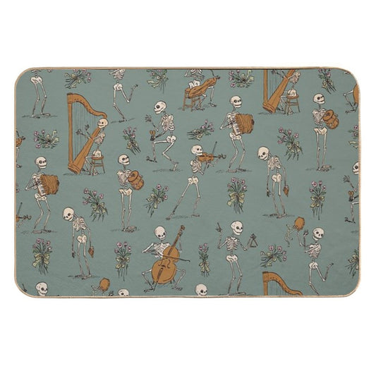 Skeleton Orchestra  Rapid-Drying Bath Mat