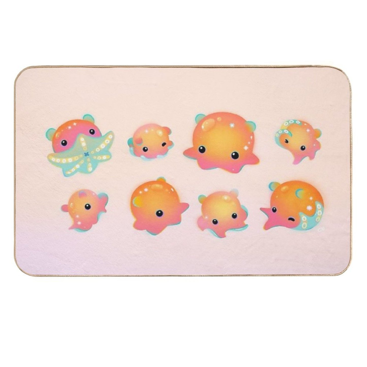 Flapjack Octopus  Rapid-Drying Bath Mat