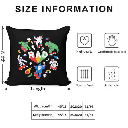 Rad Pals Soft Shrink-Resistant Throw Pillow