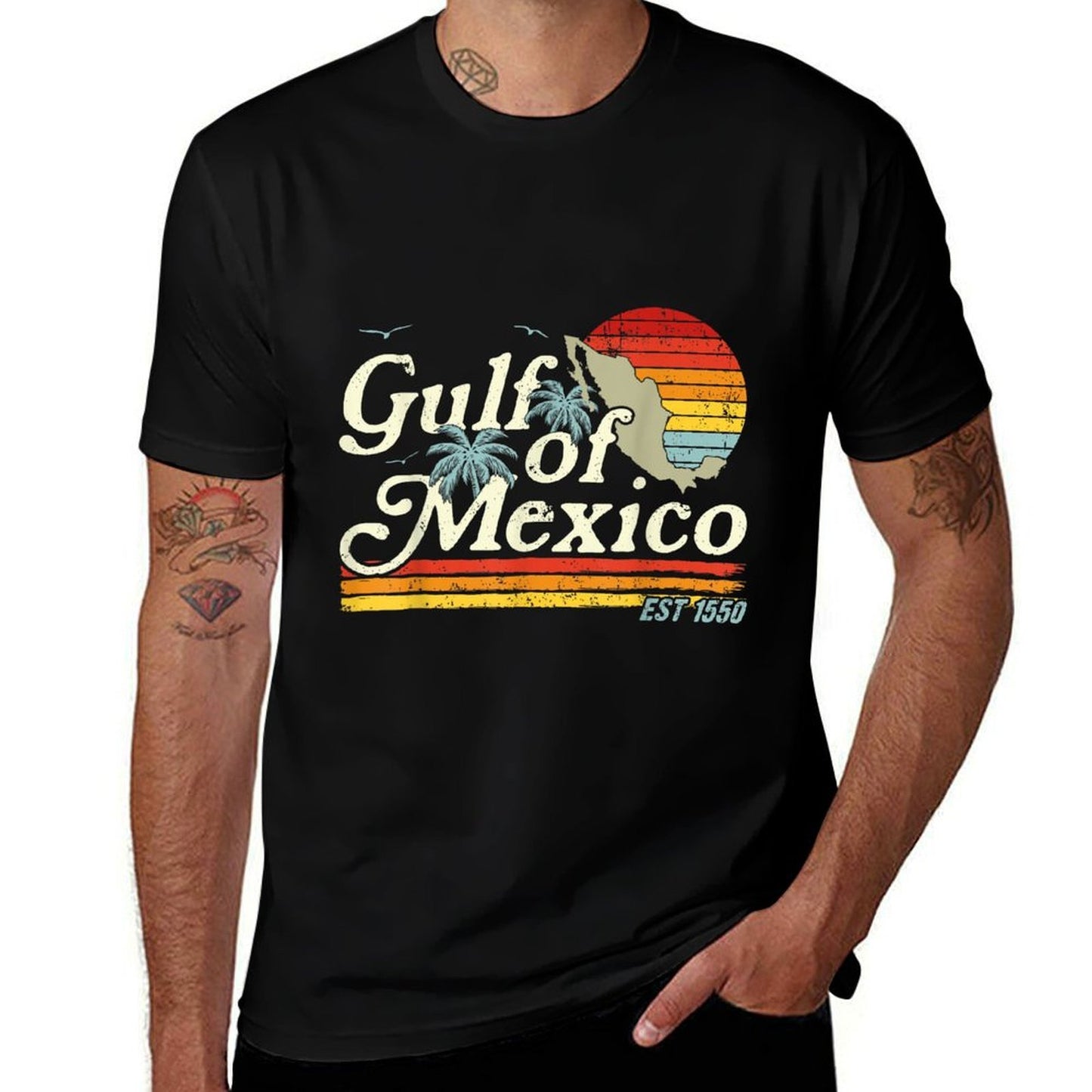 Golfo De México Retro Gulf of Mexico Est 1550 Comfortable T-Shirt