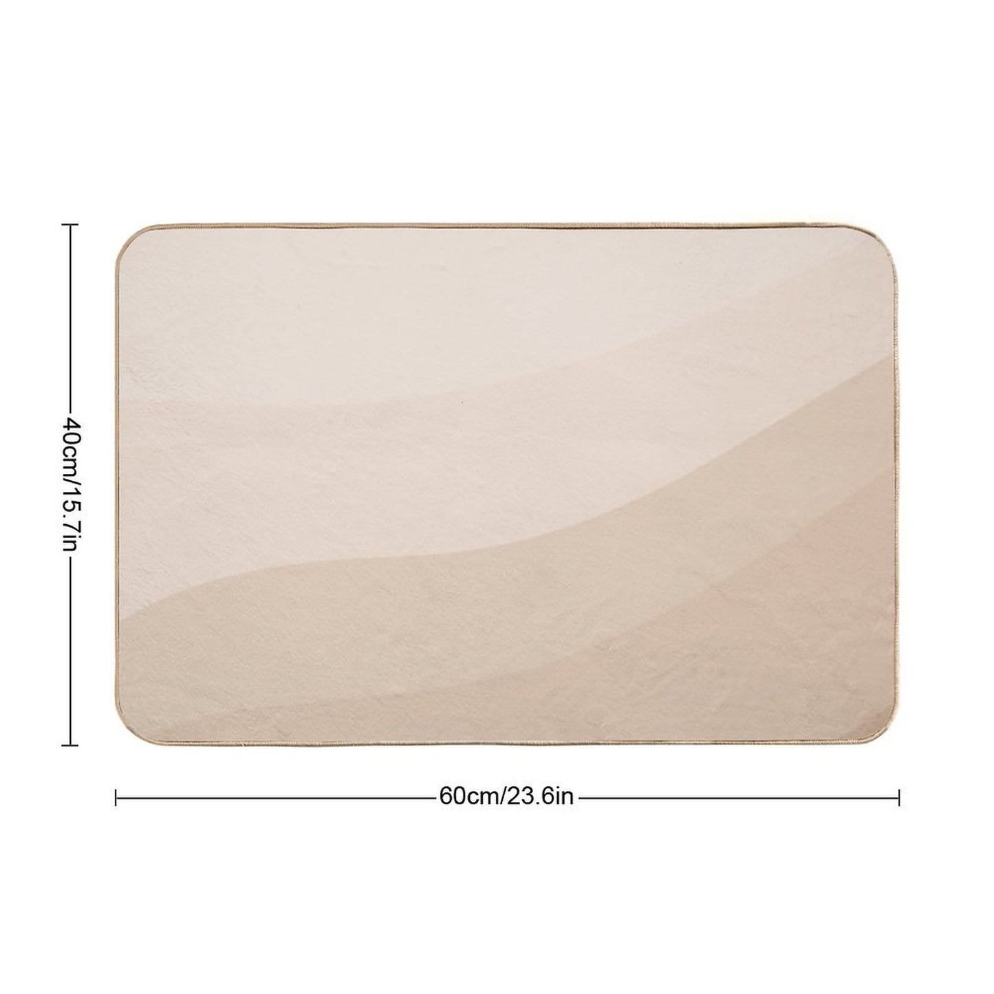 Cute Aesthetic Beige Ocean Pattern  Fade-Resistant Bath Mat
