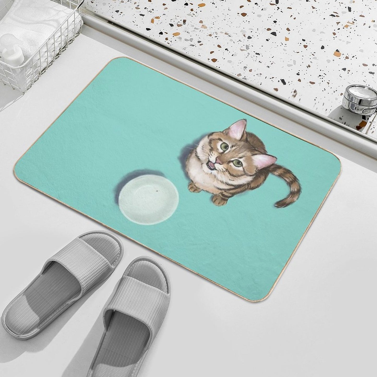 Hungry Cat  Easy To Clean Bath Mat