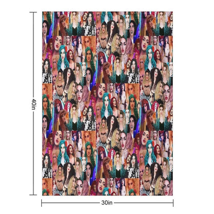 Adore Delano Collage Plush Throw Blanket