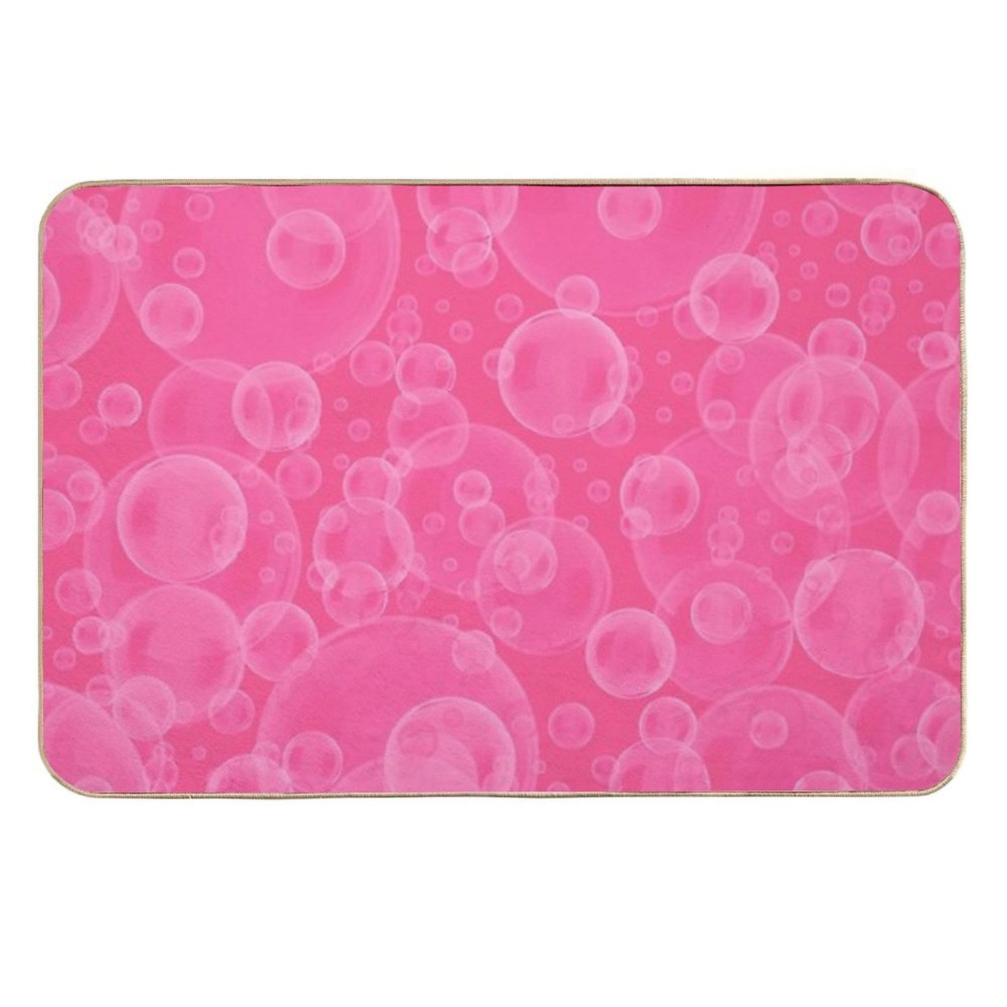 Pink Bubbles Spread Pattern Background Wallpaper  Eco-Friendly Bath Mat