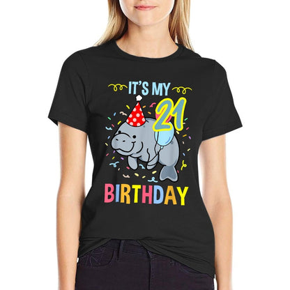 Its My 21st Birthday Manatee  Soft T-Shirt