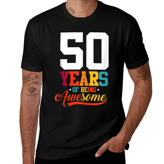 50 Years Of Being Awesome Gifts 50 Years Old 50th Birthday  Eco-friendly Material T-Shirt
