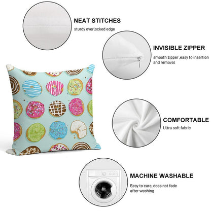 Sweet Donuts Soft Ultra-Soft Texture Throw Pillow