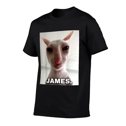 James Cat  High-quality Stitching T-Shirt