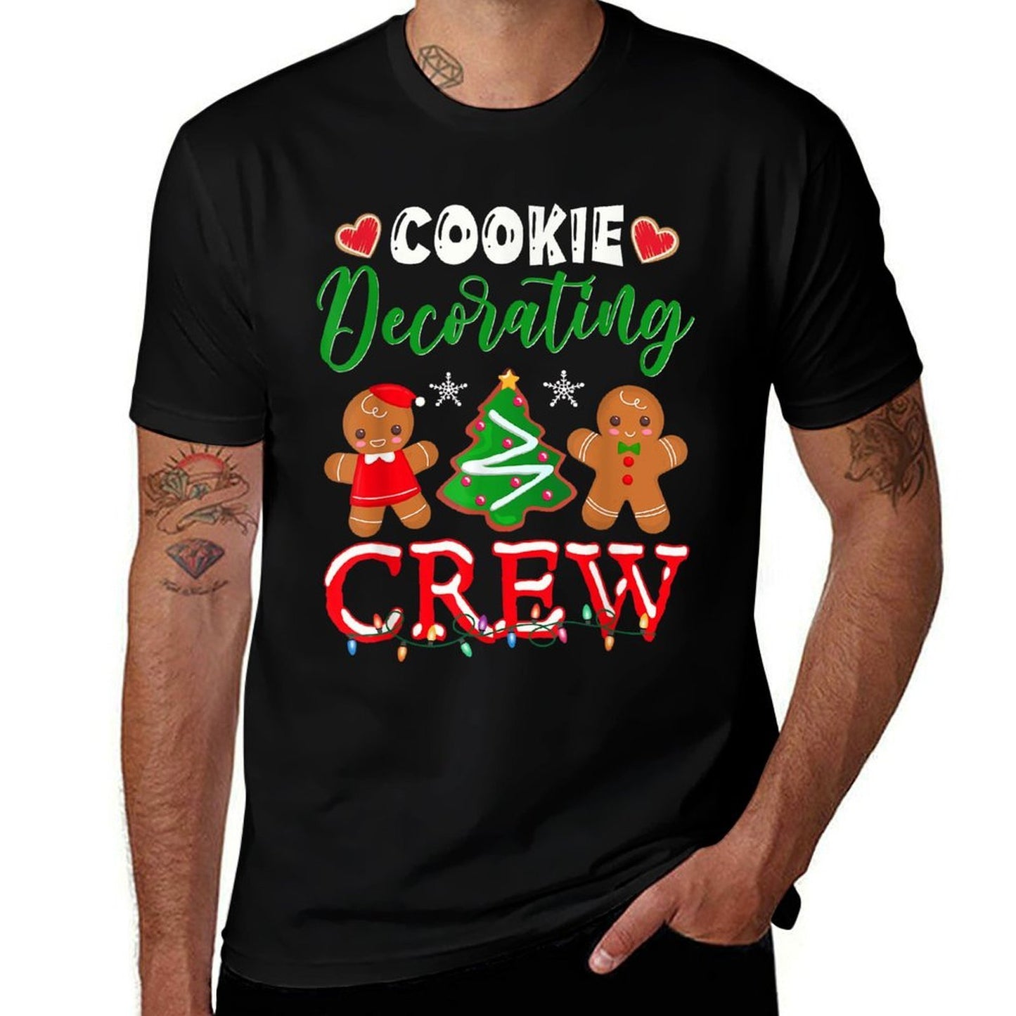 Cookie Decorating Crew Christmas Baker  Oversized Silhouette T-Shirt