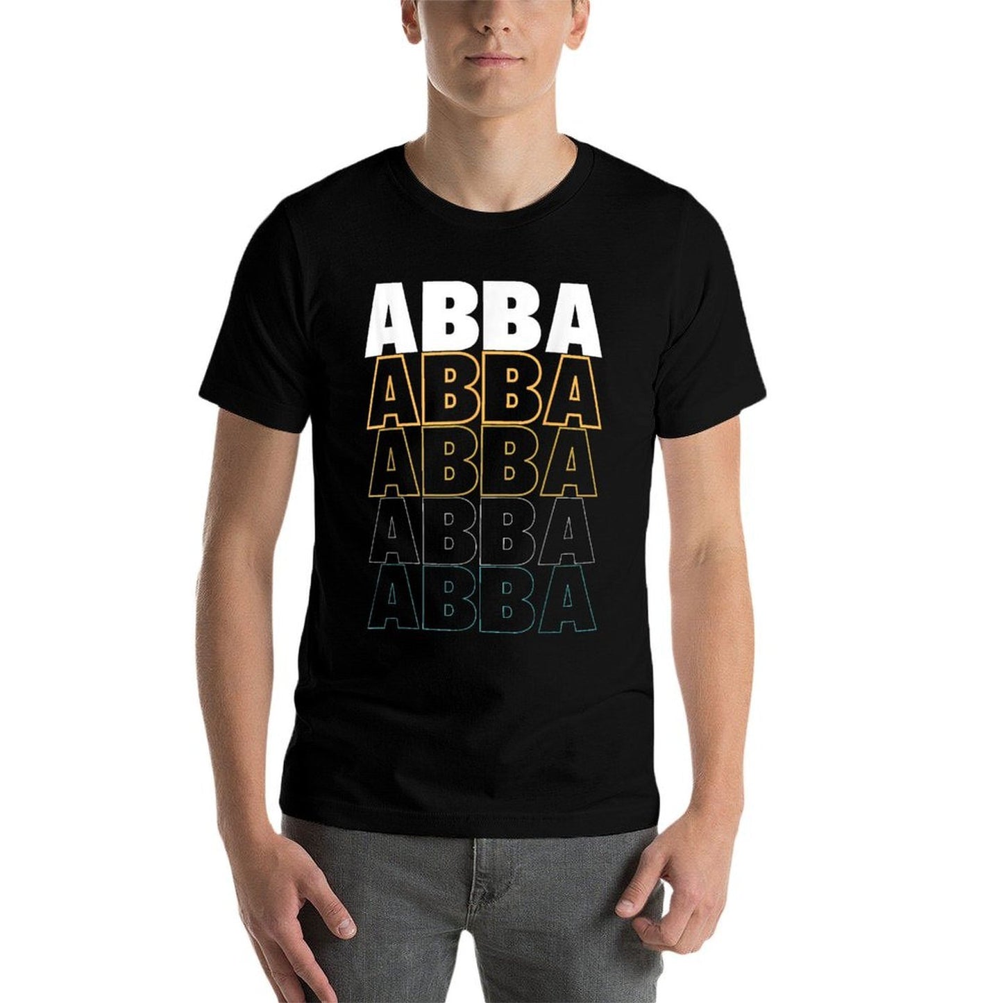 Love Heart Abba Grunge Vintage Style Black Abba  Vintage-inspired T-Shirt