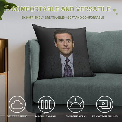 MICHAEL SCOTT Steve Carell The Office TV Show NBC Soft Style Accent Throw Pillow