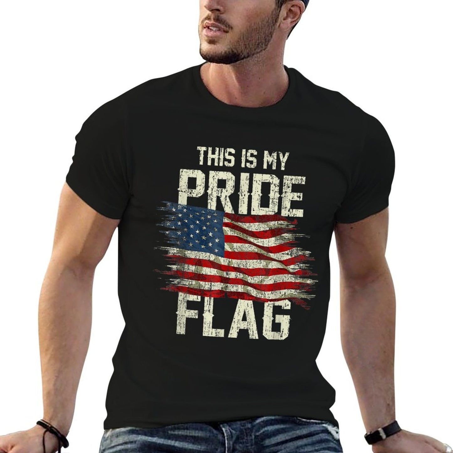 This Is My Pride USA American 4th of July Patriotic  Lightweight T-Shirt