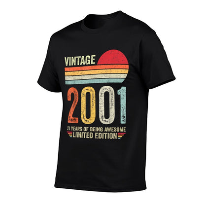 21 Year Old Gifts Vintage 2001 Limited Edition 21st Birthday  Slim-fit Cut T-Shirt