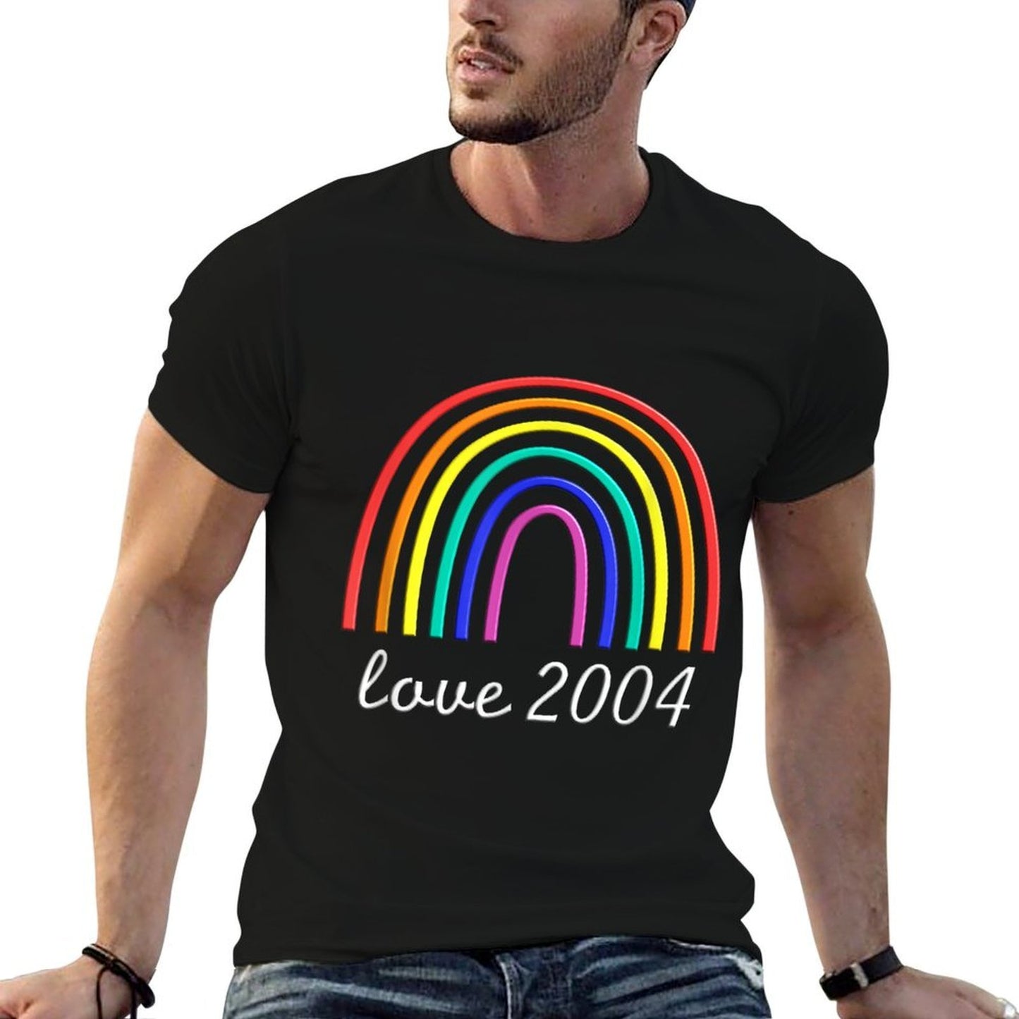 Classic Rainbow Love 2004 Happy 18th Birthday  Versatile T-Shirt