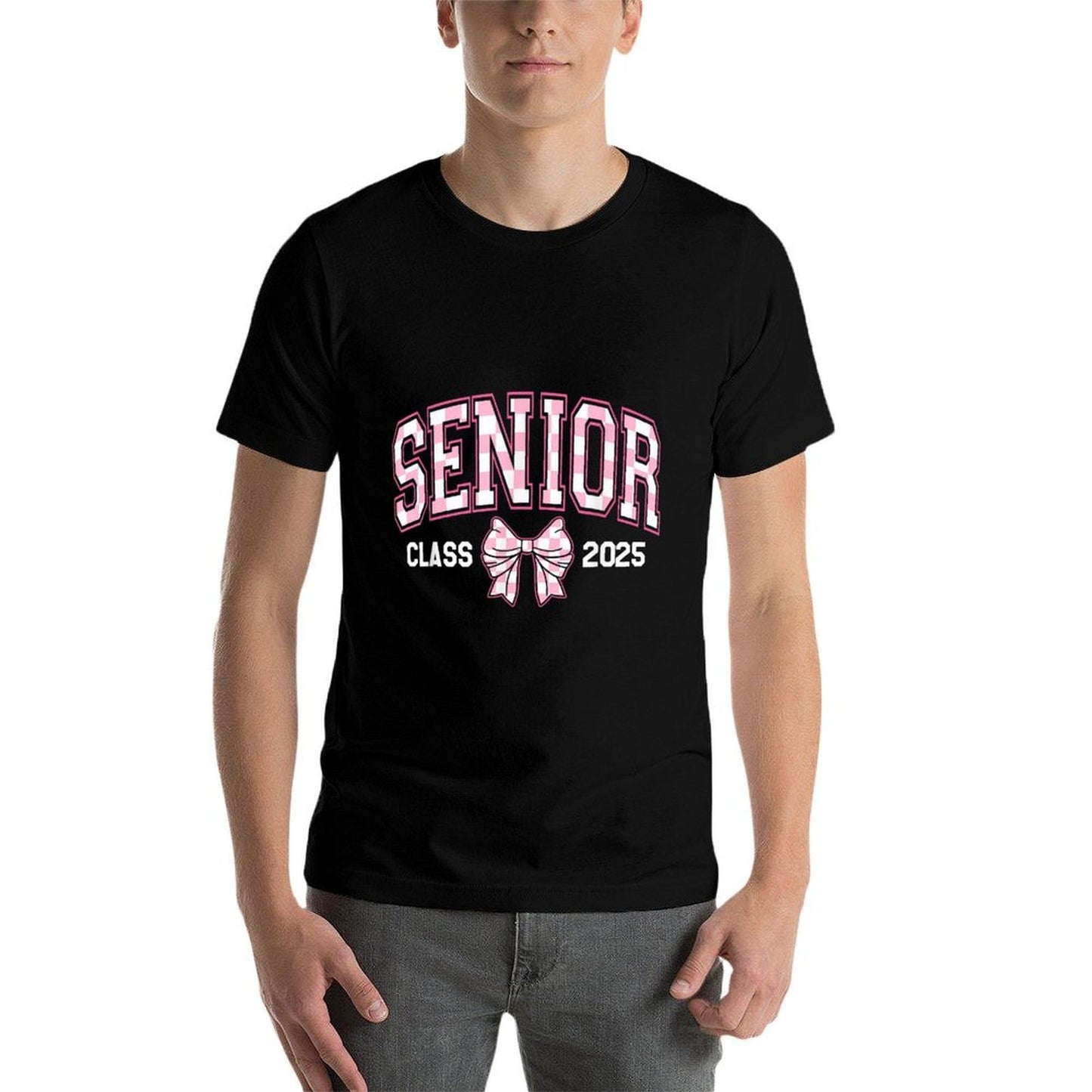 Cute Senior Class Of 2025 Checkered Bow Senior 25 Graduation  Odor-resistant T-Shirt