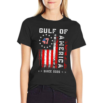 Gulf Of Usa America Funny Vintage Usa Flag Funny Moisture-wicking T-Shirt
