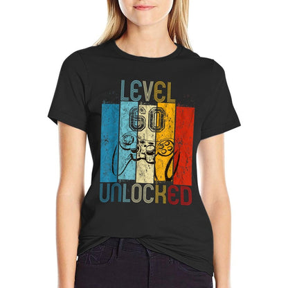Level 60 Unlocked Funny Video Gamer 60th Birthday Gift  Affordable Price T-Shirt