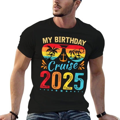 Festive My Birthday Cruise Ship Party 2025 Men, Women, Kids  Lightweight T-Shirt