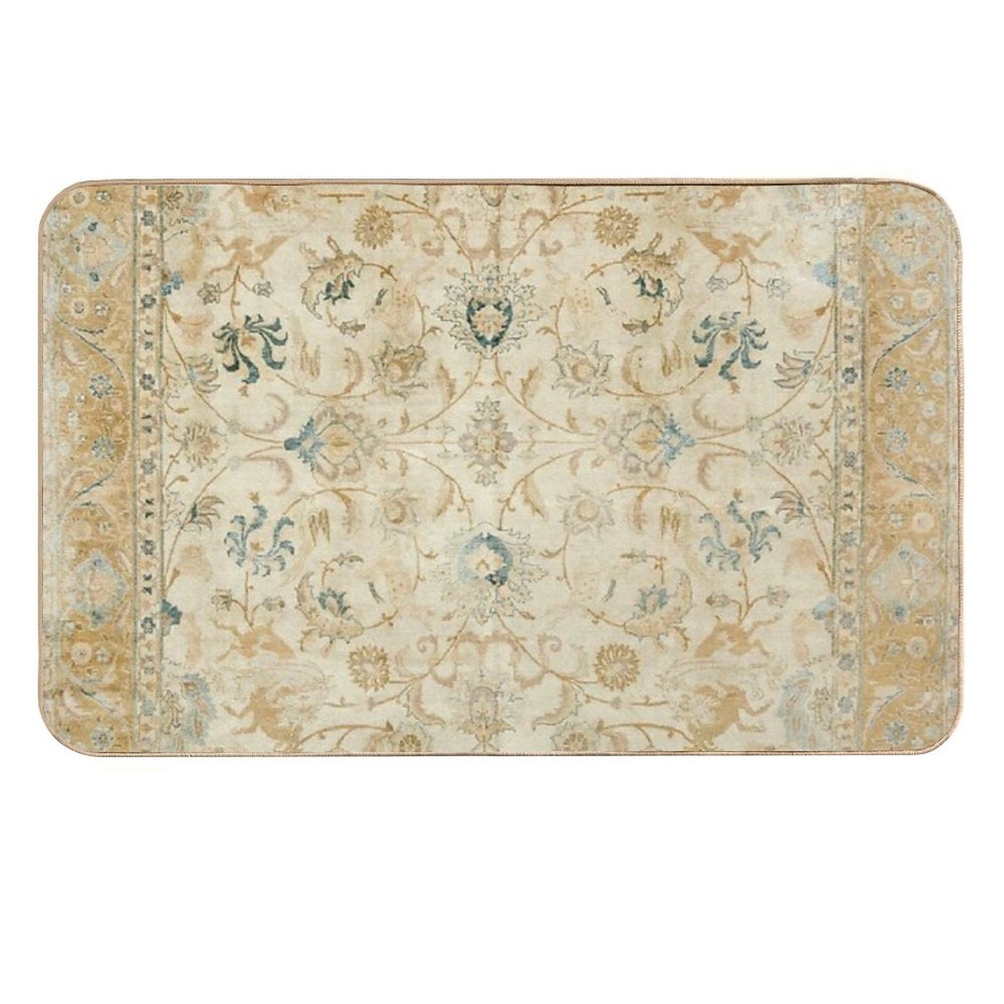 Antique Persian Tabriz  Rug Print  Slip-Resistant Bath Mat