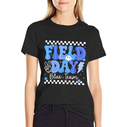 Field Day Trip Blue Team Color Game Competition Boys Girls Eco-friendly Material T-Shirt