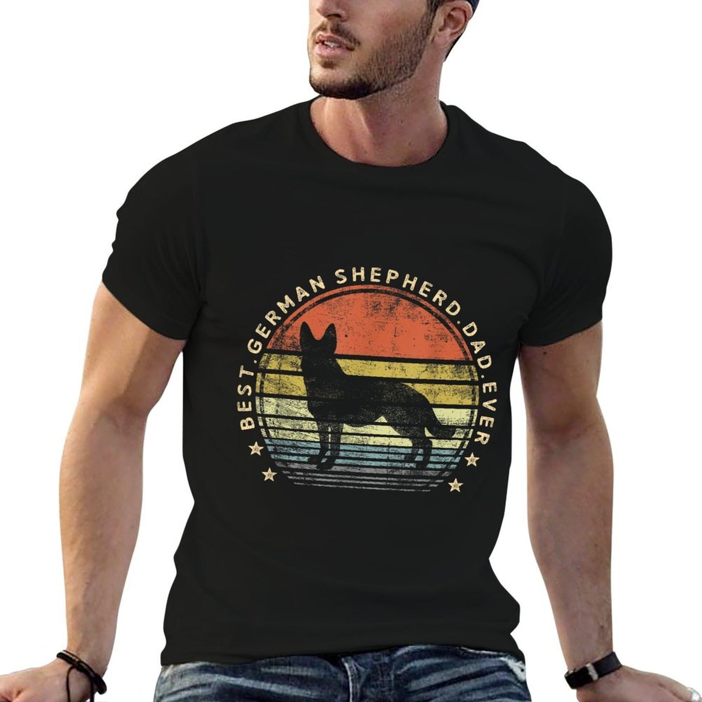 Best German Shepherd Dad Ever Daddy Gifts Dog Lover Owner  Relaxed-fit T-Shirt