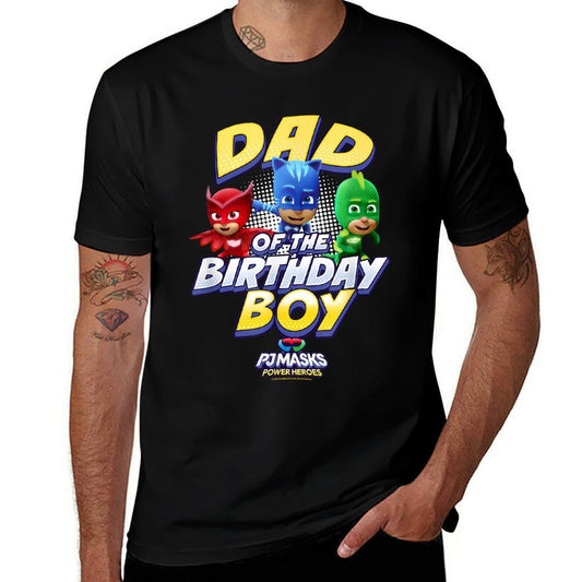 PJ Masks Group Shot Dad Of The Birthday Boy Logo  Relaxed-fit T-Shirt