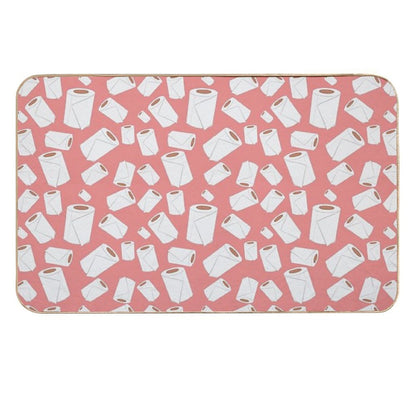 Repeating Toilet Paper Rolls  Stain-Proof Bath Mat