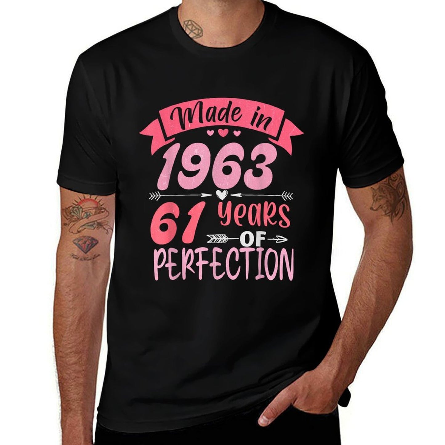 Made in 1963 61 Years Of Perfection Women Female Birthday  Classic T-Shirt