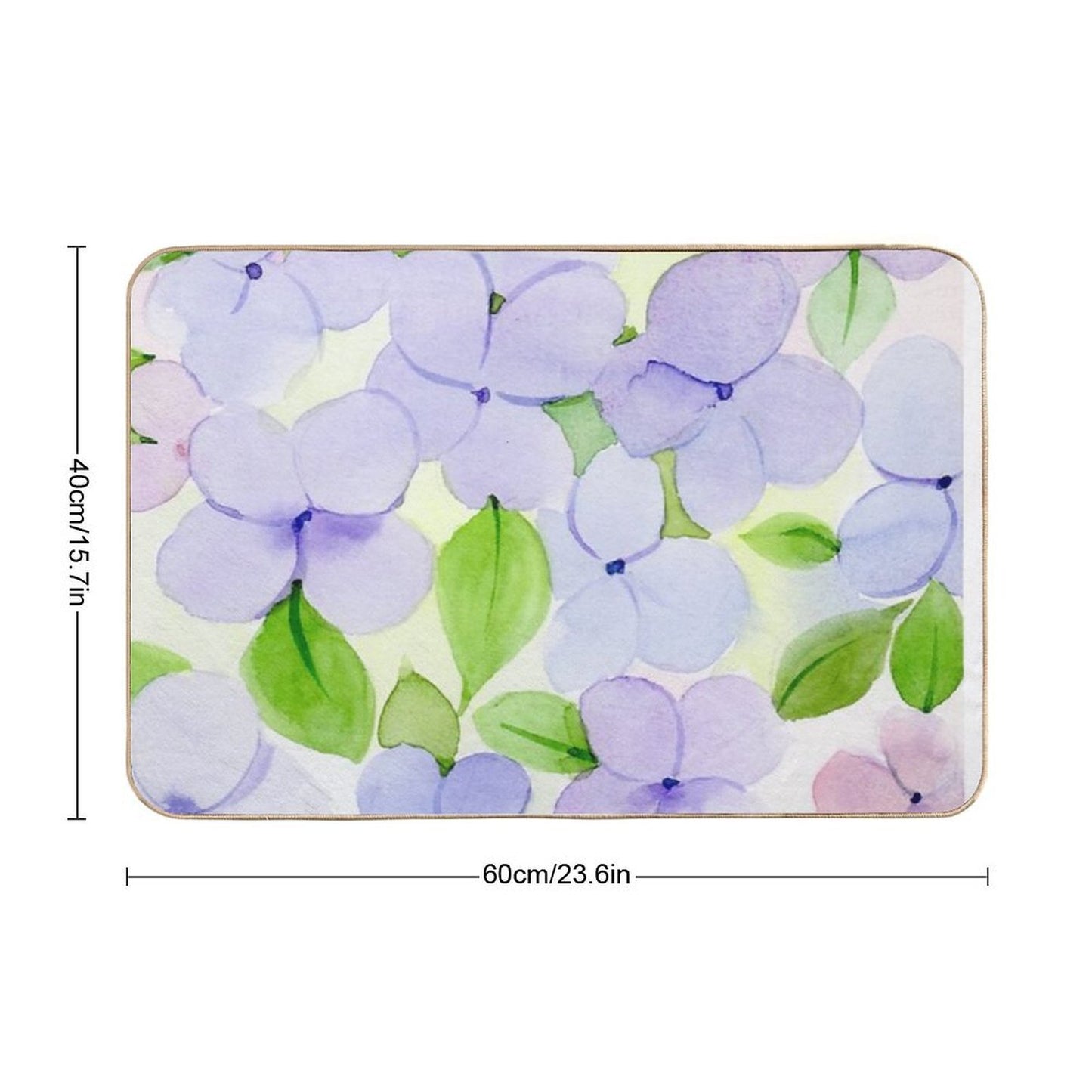 Delicate Blossom Pattern  Odorless Bath Mat