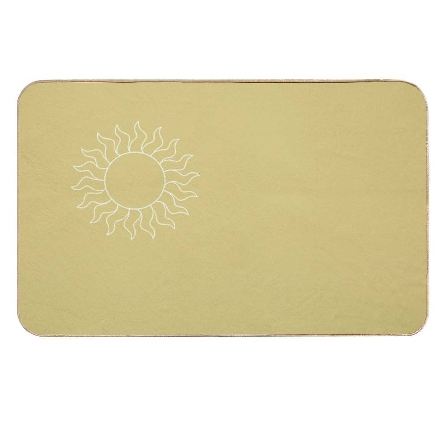 Beige Bohemian Sun Landscape  Non-Slip Bath Mat