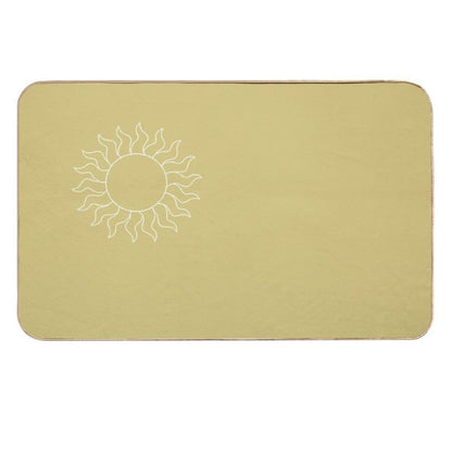 Beige Bohemian Sun Landscape  Non-Slip Bath Mat